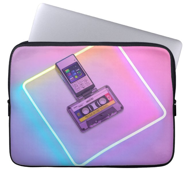 Capa Para Notebook Retro Tech dos Anos 90 (Frente)