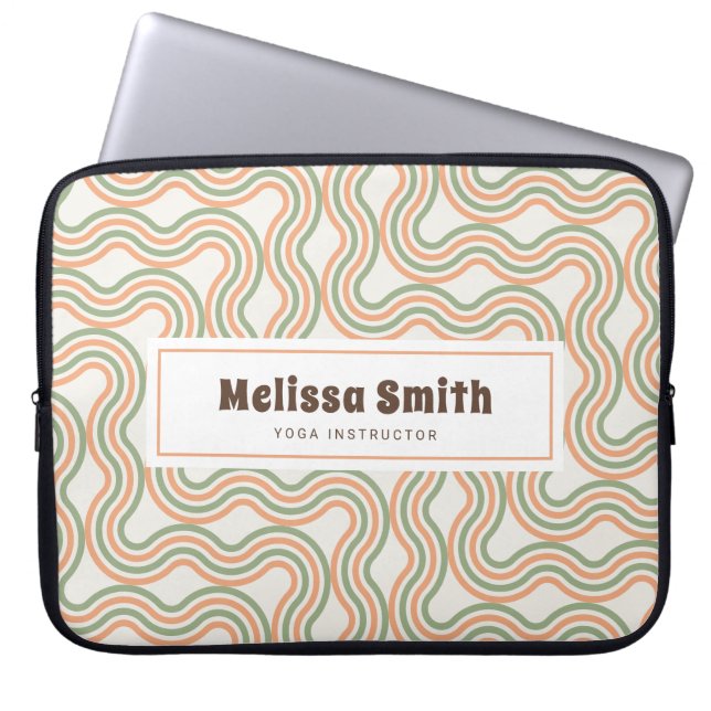 Capa Para Notebook Retro Wavy Abstract Pattern Business Laptop (Frente)
