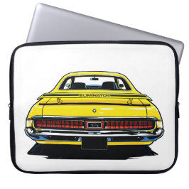 Capa Para Notebook Retro Yellow Muscle Car Rear Pop Art Illustration