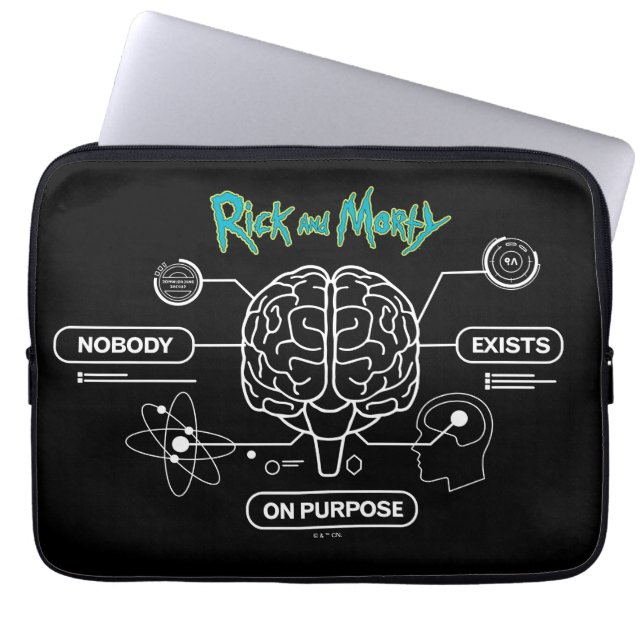 Capa Para Notebook RICK AND MORTY™ | Baixar Cérebro Reserva (Frente)