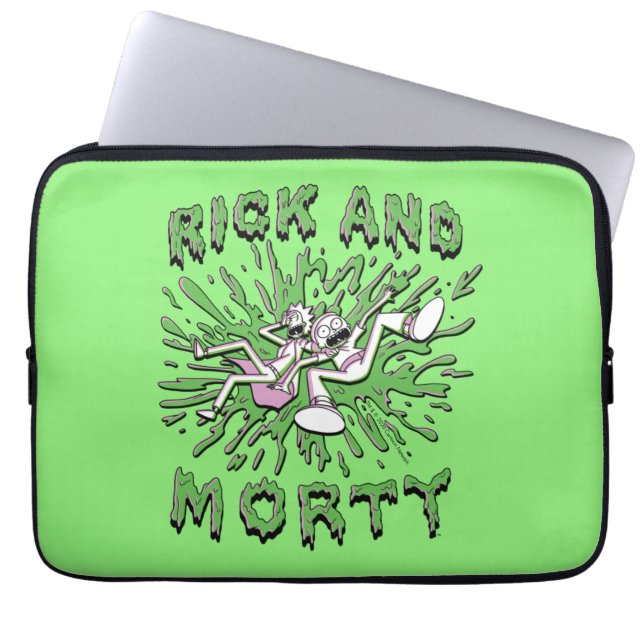 Capa Para Notebook RICK E MORTY™ | Caindo Em Iva Ácida (Frente)