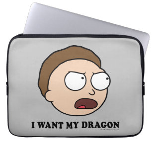 Capa Para Notebook RICK E MORTY™ Eu Quero Meu Dragão