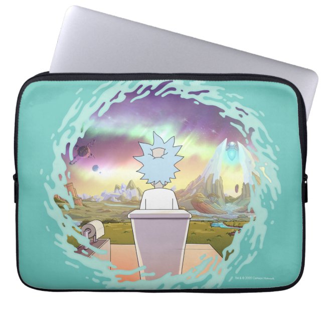 Capa Para Notebook RICK E MORTY™ | Local Privado do Rick (Frente)