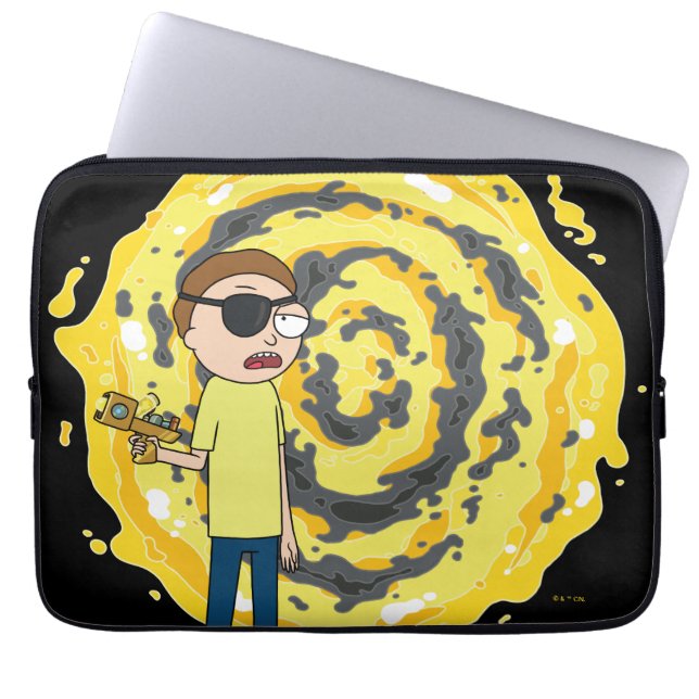 Capa Para Notebook RICK E MORTY™ | Portal de mau Morty (Frente)