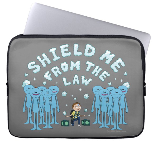 Capa Para Notebook RICK E MORTY™ | Proteja-Me Da Lei (Frente)