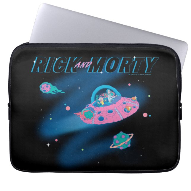 Capa Para Notebook RICK E MORTY™ | Viajar Pelo Espaço (Frente)