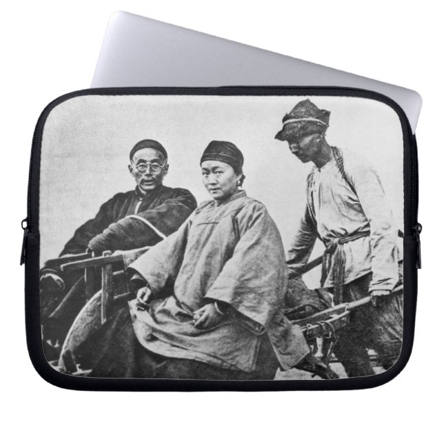 Capa Para Notebook Rickshaw chinês, c.1870 (foto de b/w) (Frente)