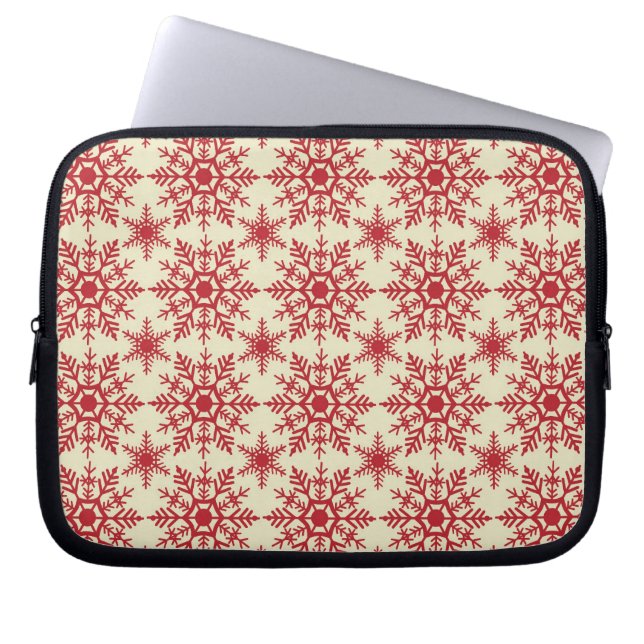 Capa Para Notebook Rico Snowflakes Laptop de Natal e Capas Netbook (Frente)