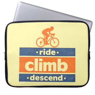 Capa Para Notebook Ride Climb Descend Cycling Quote Vintage