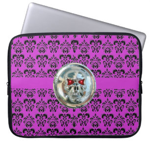 Capa Para Notebook RIDERS DE CRÂNIO ESPALHAM preto roxo