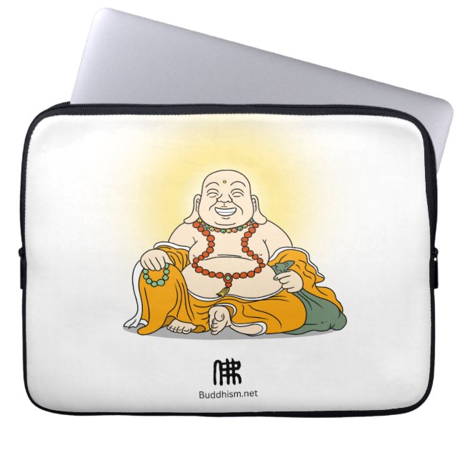 Capa Para Notebook Rindo da bolsa de laptop Maitreya Buddha (Frente)