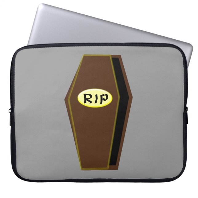 Capa Para Notebook RIP Halloween Coffin of Doom Laptop Bag (Frente)