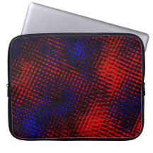 Riscos vermelhos cruzados e fundo azul?