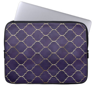 Capa Para Notebook Ritmos Reais: Geometria Marroquina Andaluz Roxo