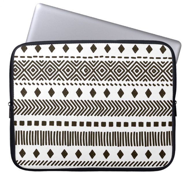 Capa Para Notebook Ritmos Tribais: Padrões Geométricos Étnicos (Frente)