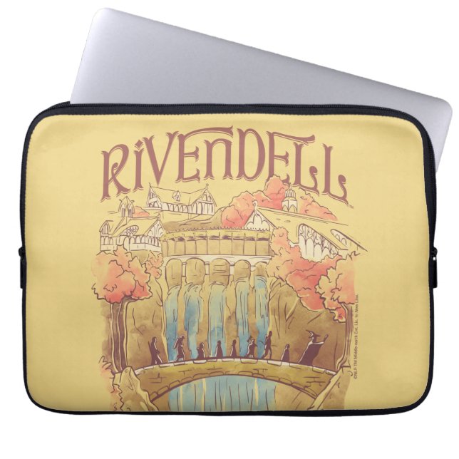 Capa Para Notebook RIVENDELL™ Fellowship Watercolor Illustration (Frente)