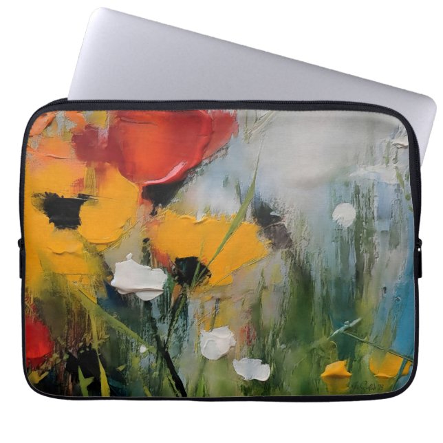 Capa Para Notebook Riverside – Prado Abstrato Expressivo (Frente)