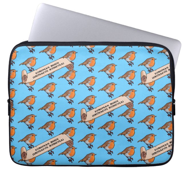 Capa Para Notebook Robin dos Cutes Robin Europeu Robin Erithacus Rube (Frente)