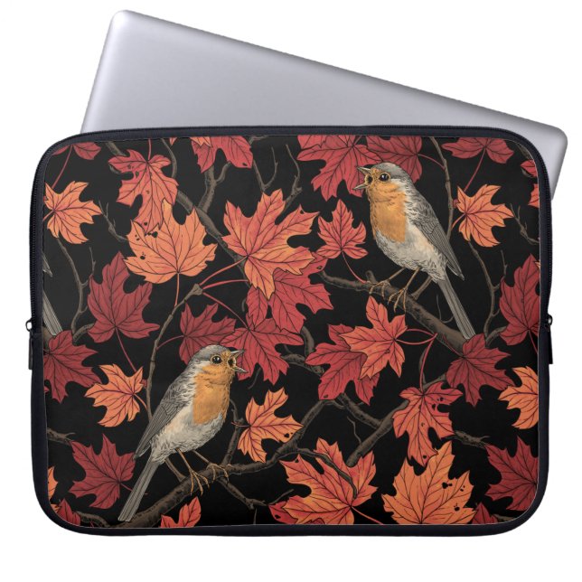 Capa Para Notebook Robins in maple tree (Frente)