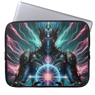 Capa Para Notebook Robô Futurista Núcleo Cósmico Cyberpunk