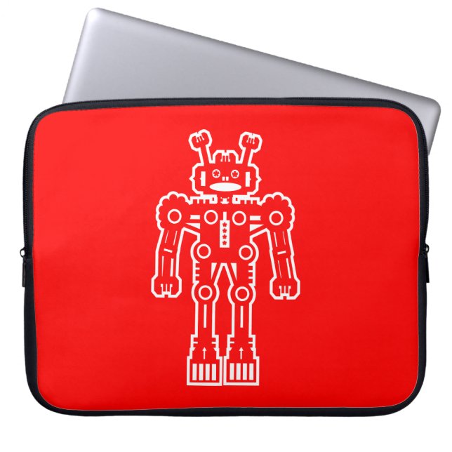Capa Para Notebook Robô - Vermelho (Frente)