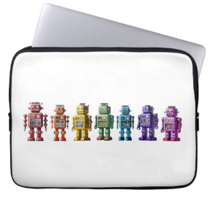 Capa Para Notebook Robôs arco-íris