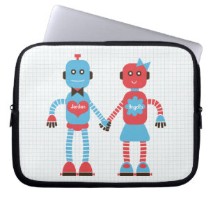 Capa Para Notebook Robot Love Bolsa de laptop personalizada para Casa