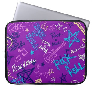 Capa Para Notebook Rock & Roll Rock Star Bolsa de laptop Roxo