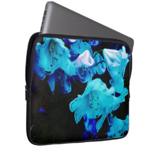 Capa Para Notebook Rododendros em flores azuis, florais, azuis