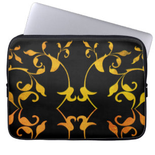 Capa Para Notebook Rolagem de ferrugem e preto-e-seda
