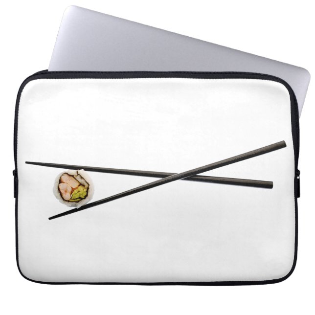 Capa Para Notebook Rolo de sushi & Chopsticks - modelo personalizado (Frente)