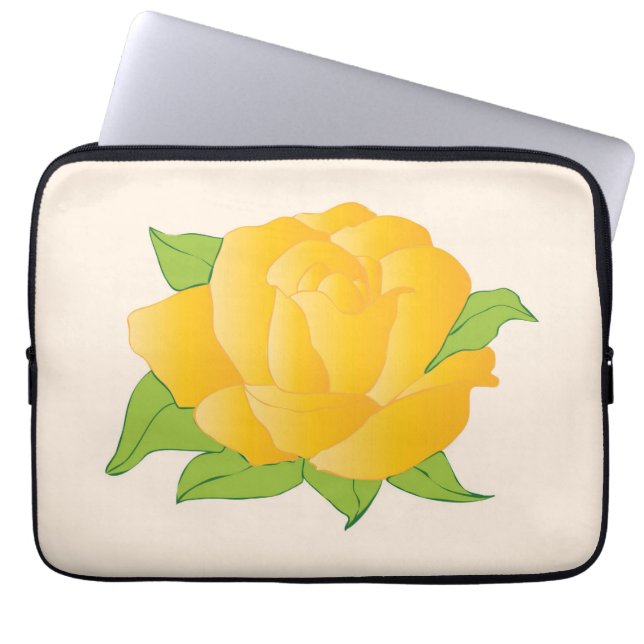 Capa Para Notebook Rosa Amarela Moderna (Frente)