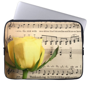 Capa Para Notebook Rosa Amarelo-Folha