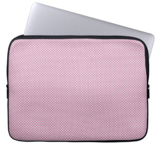 Capa Para Notebook Rosa Com Pontos Brancos Simples