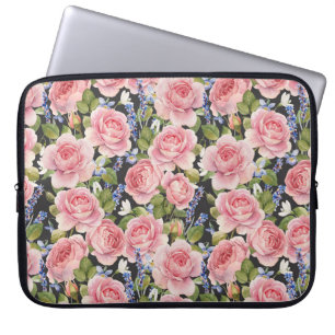 Capa Para Notebook Rosa de Inglês Rosa: Dark Watercolor