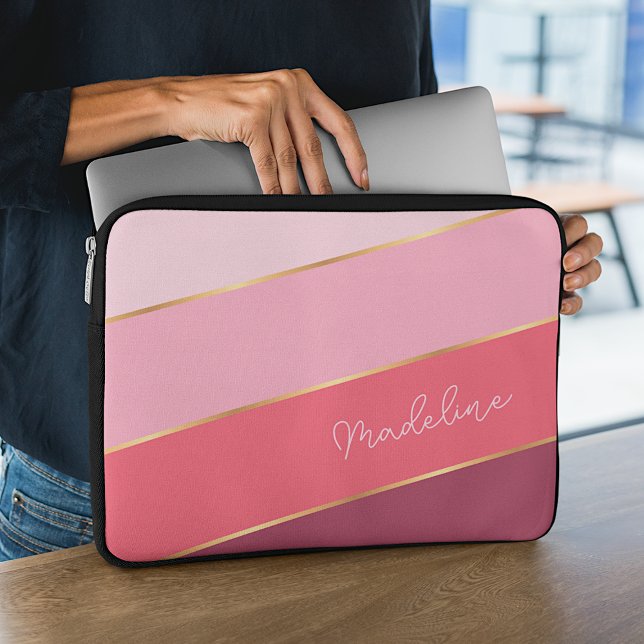 Capa Para Notebook Rosa de Pastel Personalizado Esfregando Arte Cinze (Criador carregado)