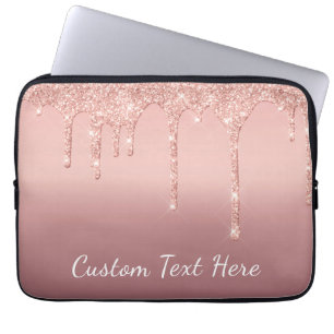 Capa Para Notebook Rosa de Texto Personalizado Dissipadores Sparkle L