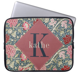 Capa Para Notebook Rosa de Vintage William Morris Laptop Monograma