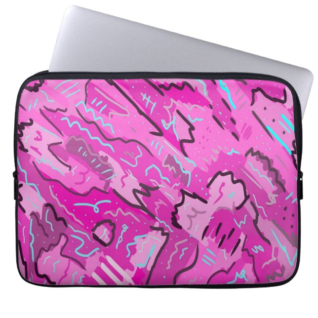 Capa Para Notebook Rosa! Diversão com Abstrato Art (Frente)