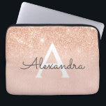 Capa Para Notebook Rosa Dourado Brilhante e Monograma Sparkle<br><div class="desc">Glam Rosa Dourado Ombre Faux Glitter e Sparkle Modern e Elegante Monograma. Esse caso pode ser personalizado para incluir seu nome inicial e próprio.</div>