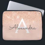 Capa Para Notebook Rosa Dourado Brilhante e Monograma Sparkle<br><div class="desc">Glam Rosa Dourado Ombre Faux Glitter e Sparkle Modern e Elegante Monograma. Esse caso pode ser personalizado para incluir seu nome inicial e próprio.</div>