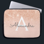 Capa Para Notebook Rosa Dourado Brilhante e Monograma Sparkle<br><div class="desc">Glam Rosa Dourado Ombre Faux Glitter e Sparkle Modern e Elegante Monograma. Esse caso pode ser personalizado para incluir seu nome inicial e próprio.</div>