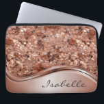 Capa Para Notebook Rosa Dourado Sequin 3D parece Personalizado<br><div class="desc">Este design pode ser personalizado na área fornecida pela alteração da foto e/ou do texto. Ou pode ser personalizado clicando em Personalizar este Modelo e, em seguida, escolhendo o clique para personalizar mais a opção e excluir ou alterar a cor do plano de fundo, adicionar texto, alterar a cor ou...</div>