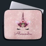 Capa Para Notebook Rosa Dourado Unicorn Sparkle Princess Monograma Na<br><div class="desc">Rosa Dourado Unicorn Sparkle Princesa Monograma Nome Girly Monograma Caso. Este caso pode ser personalizado para incluir seu primeiro nome. Entre em contato com o designer para obter itens correspondentes.</div>