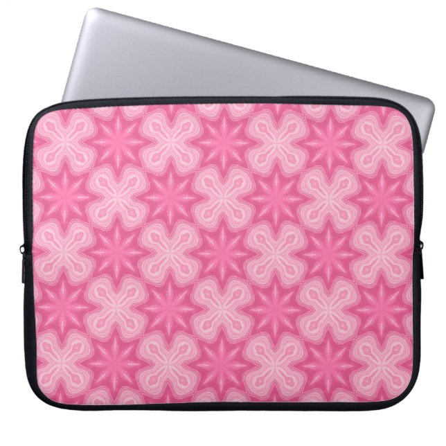 Capa Para Notebook Rosa E Branco (Frente)