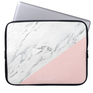 Capa Para Notebook Rosa e Marble