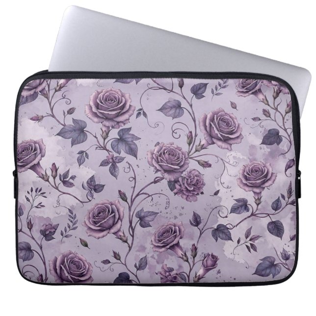 Capa Para Notebook Rosa Lavanda Empoeirada Tons Sonhadores Florais  (Frente)