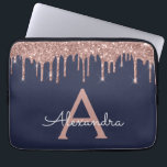 Capa Para Notebook Rosa Rosa Rosa Rosa Dourada Marinho Azul Brilhante<br><div class="desc">Rosa rosa rosa rosa Dourada e Marinho Blue Faux Derrubando Minúscula Moderna e Elegante Glitter e Minúscula Caso Elegante Elegante. Esse caso pode ser personalizado para incluir seu nome inicial e próprio.</div>