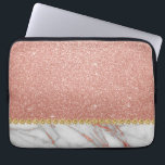Capa Para Notebook Rosa Rosa Rosa Rosa Rosa Dourada, Brilhante e Márm<br><div class="desc">Rosa rosa rosa Dourada Faux Glitter e Sparkle Elegant Marble Stone Capa.</div>