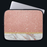 Capa Para Notebook Rosa Rosa Rosa Rosa Rosa Dourada, Brilhante e Márm<br><div class="desc">Rosa rosa rosa Dourada Faux Glitter e Sparkle Elegant Marble Stone Capa.</div>